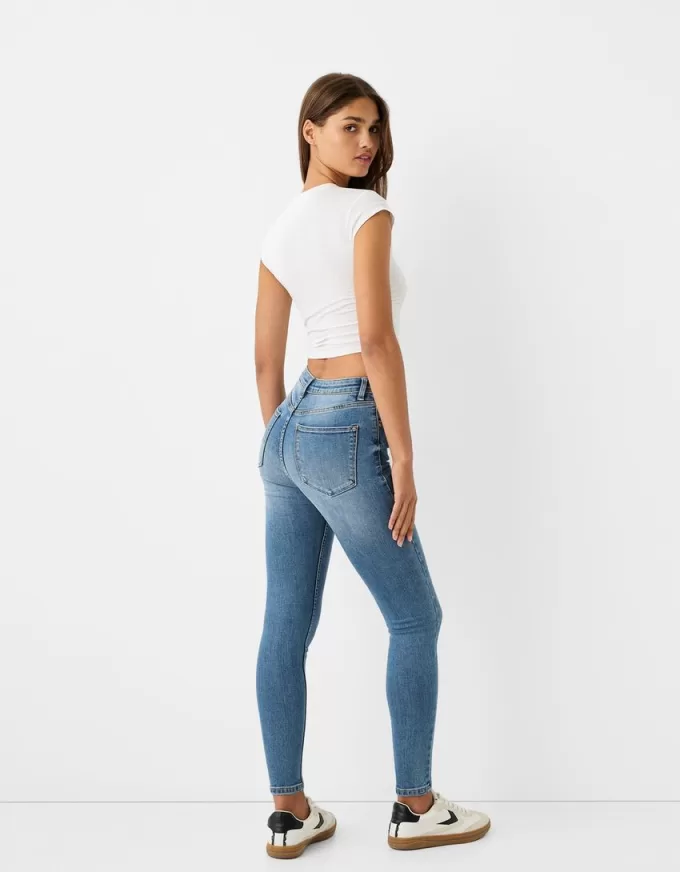 Jeans skinny a vita super alta