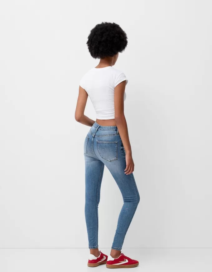 Jeans skinny a vita super alta