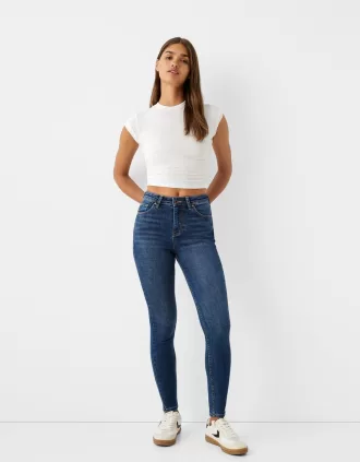 Jeans skinny a vita super alta