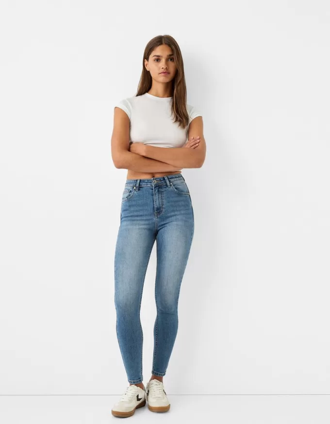 Jeans skinny a vita super alta