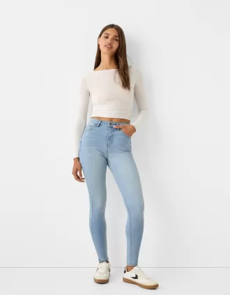 Jeans skinny a vita super alta