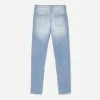 Jeans super skinny strappati