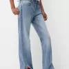 Jeans svasati con orlo diviso