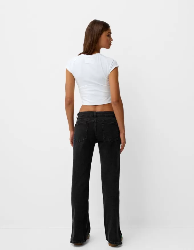 Jeans svasati con orlo diviso