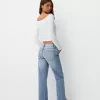 Jeans svasati con orlo diviso