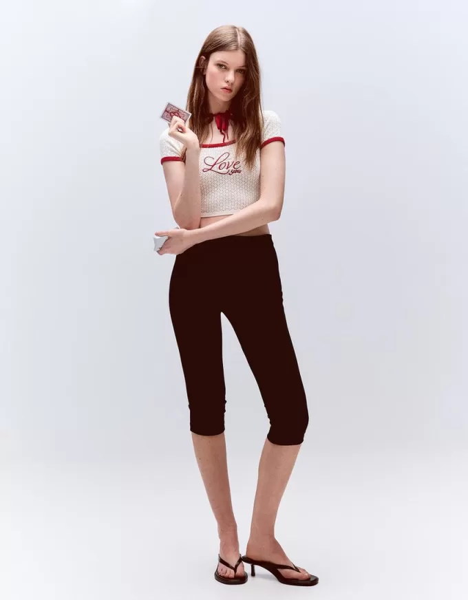 Maglia a maniche corte in contrasto