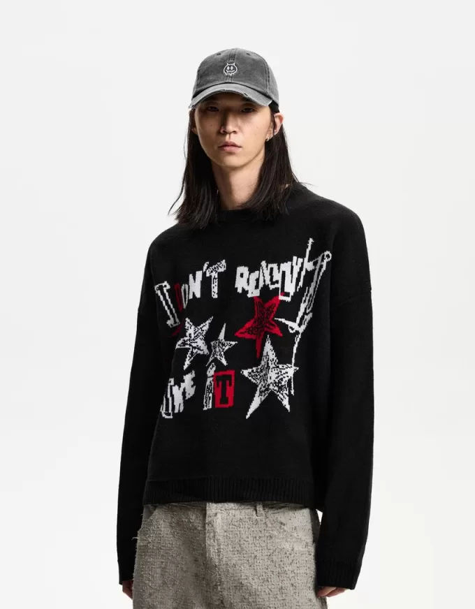 Maglia boxy fit jacquard