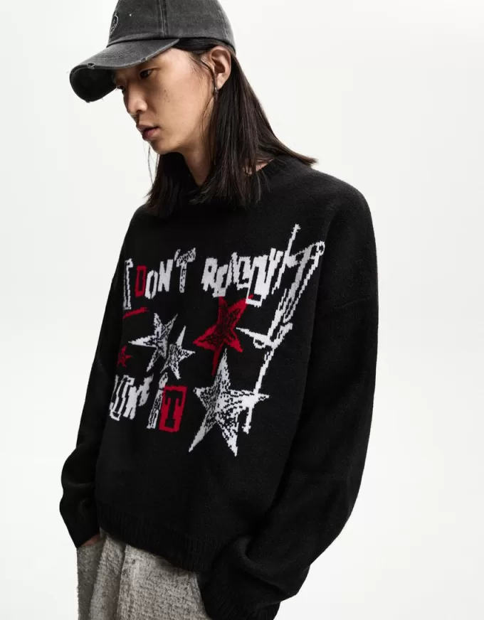 Maglia boxy fit jacquard