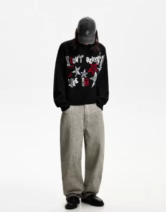 Maglia boxy fit jacquard