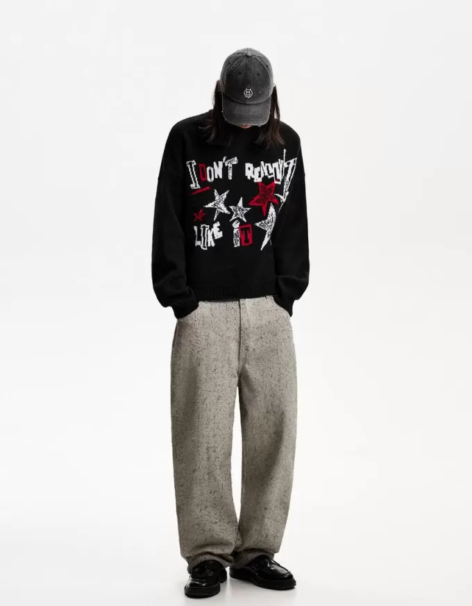 Maglia boxy fit jacquard