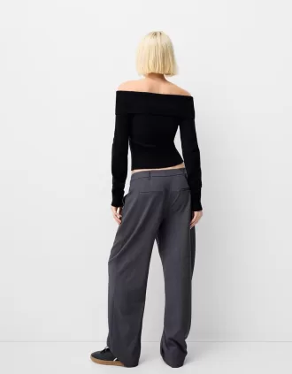 Maglia con scollo Bardot