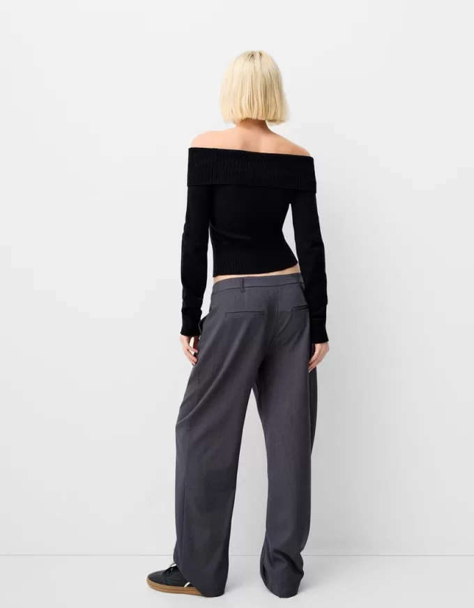 Maglia con scollo Bardot