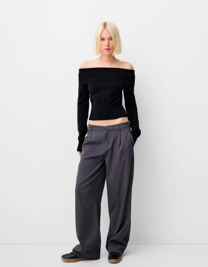 Maglia con scollo Bardot