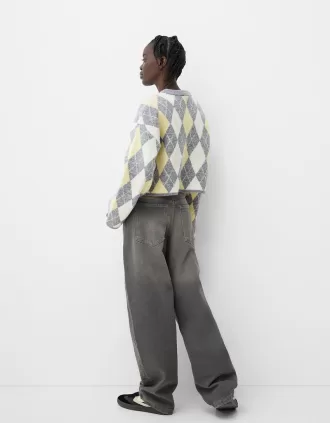 Maglia jacquard a rombi