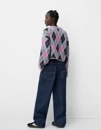 Maglia jacquard a rombi