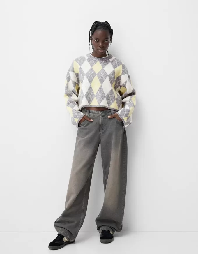 Maglia jacquard a rombi