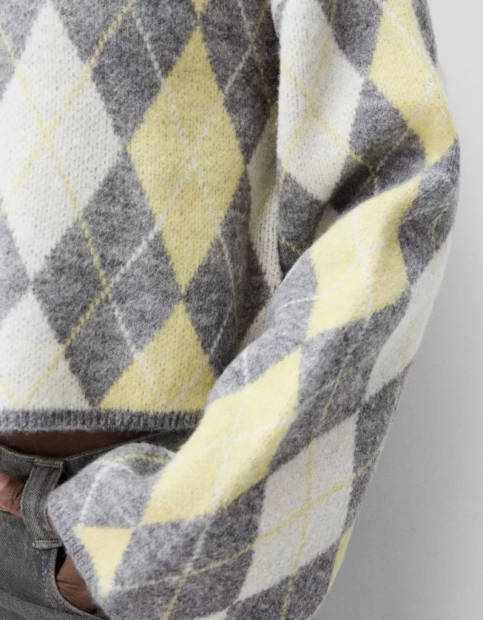 Maglia jacquard a rombi