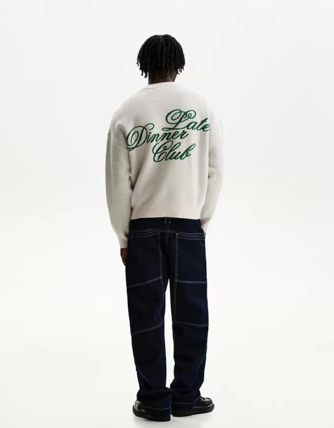 Maglia jacquard stampata