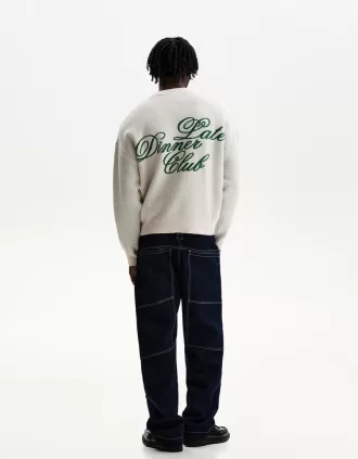 Maglia jacquard stampata