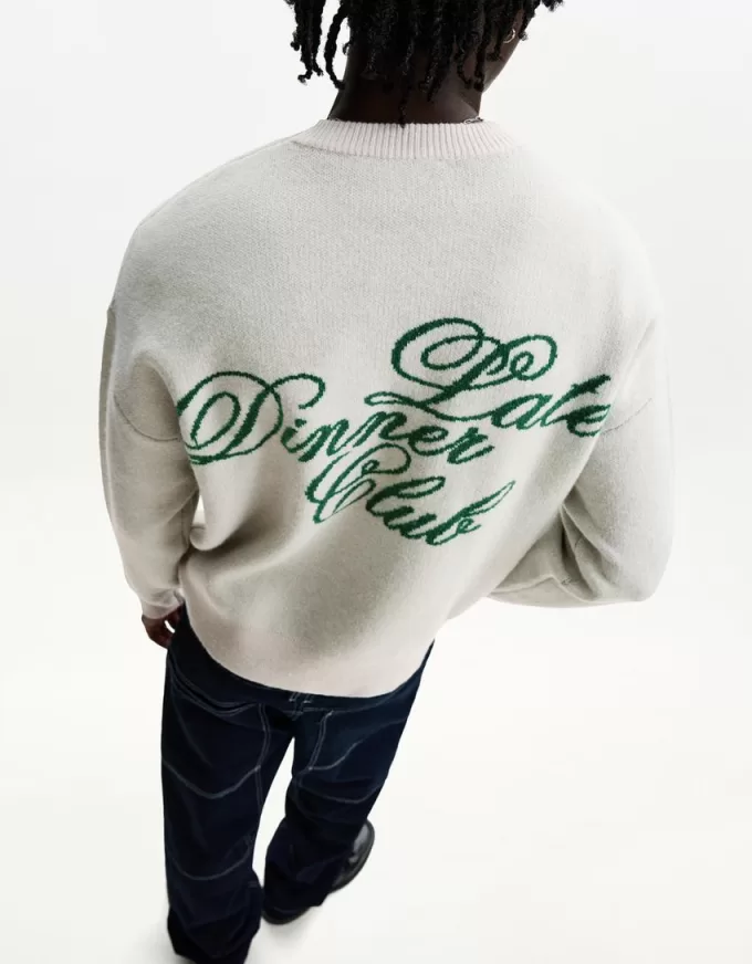 Maglia jacquard stampata