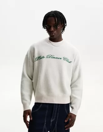 Maglia jacquard stampata