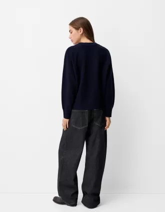 Maglia oversize con scollo a V