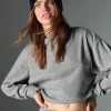 Maglione a collo alto a costine soft touch
