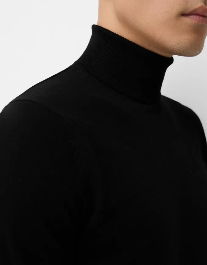 Maglione a collo alto lavorato a maglia