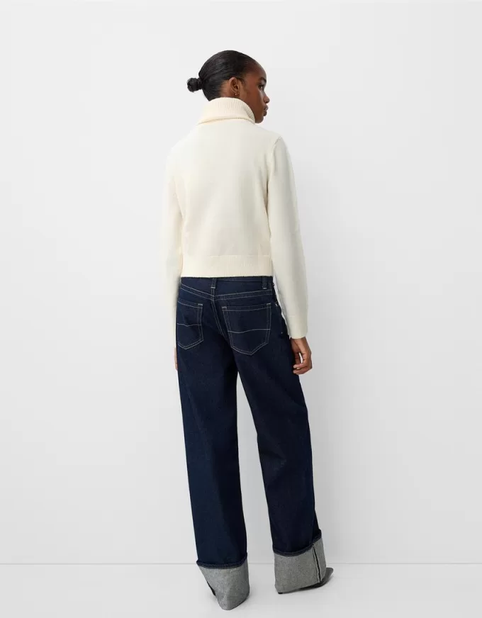 Maglione con cerniera sul collo