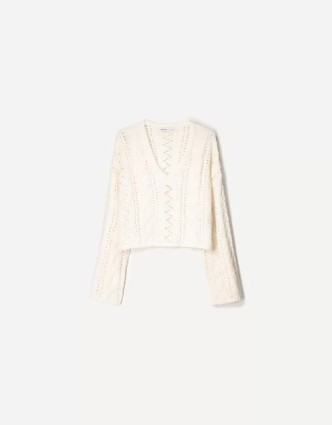 Maglione con scollo a V