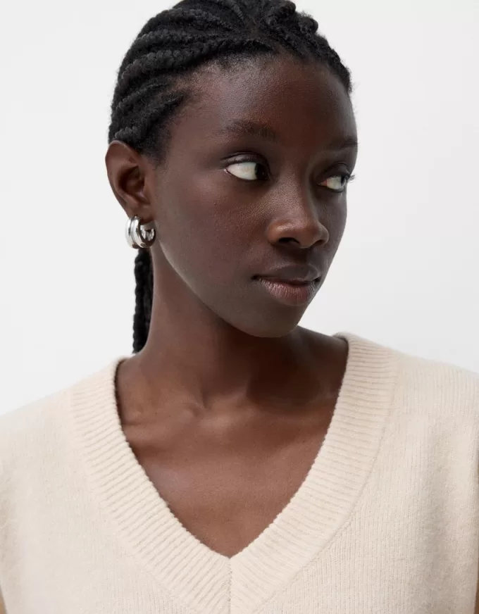 Maglione corto con scollo a V