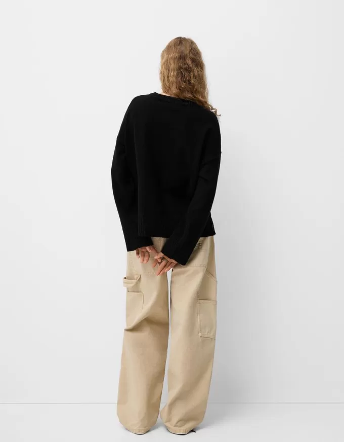 Maglione girocollo morbido al tatto