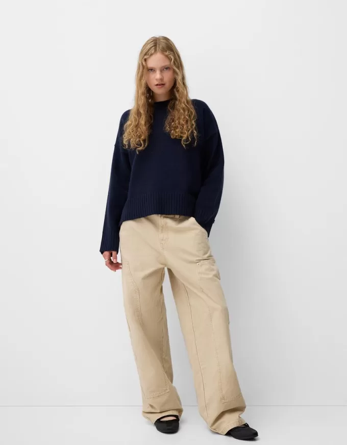 Maglione girocollo morbido al tatto