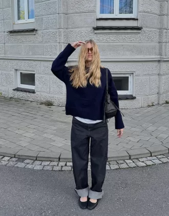 Maglione girocollo morbido al tatto