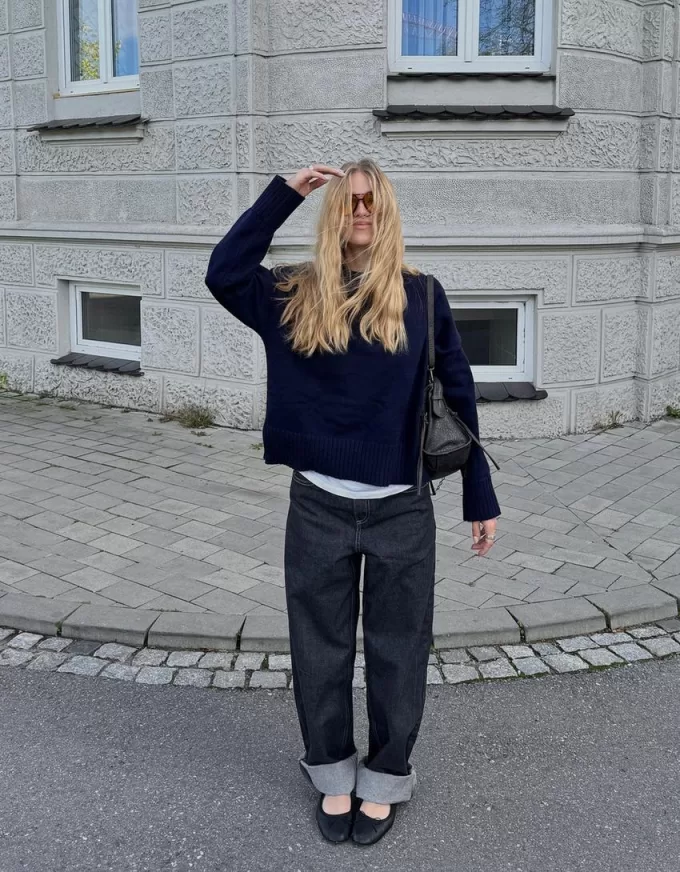 Maglione girocollo morbido al tatto