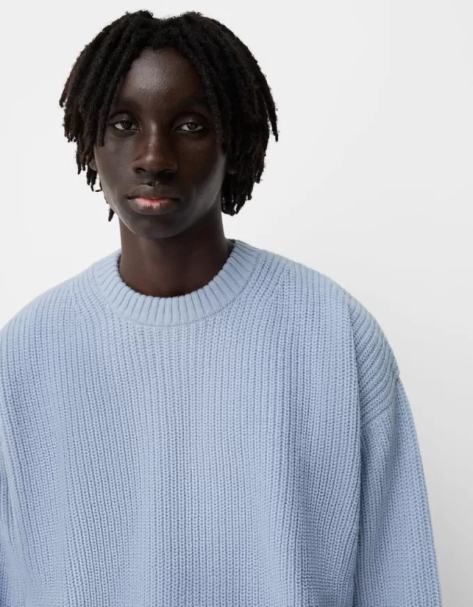 Maglione lavorato a rovescio