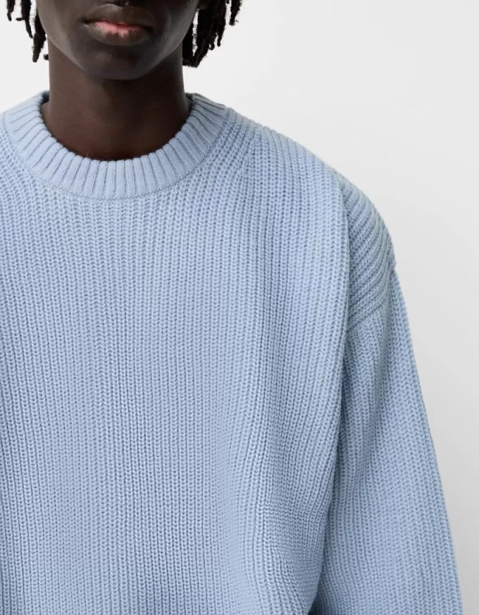 Maglione lavorato a rovescio