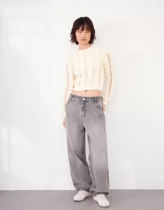 Maglione lavorato a trecce