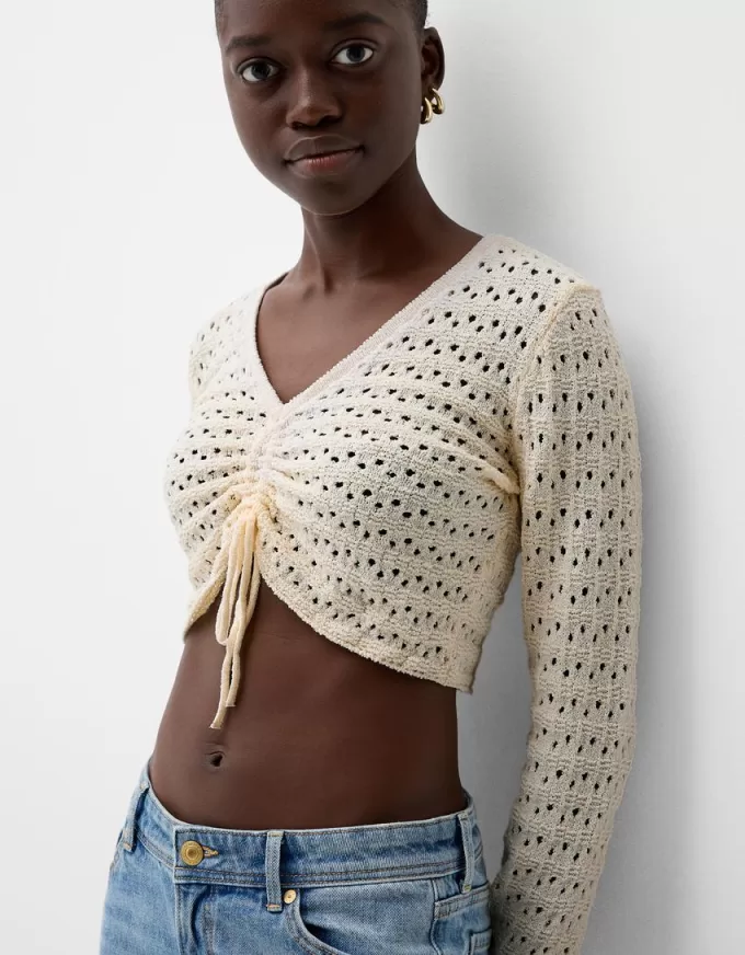 Maglione rustico arricciato