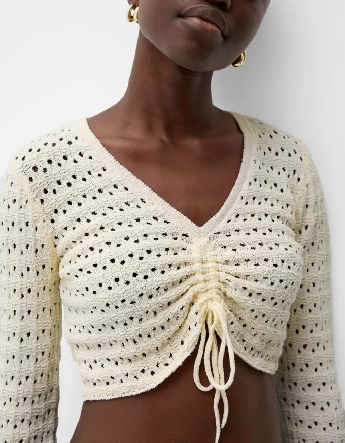 Maglione rustico arricciato