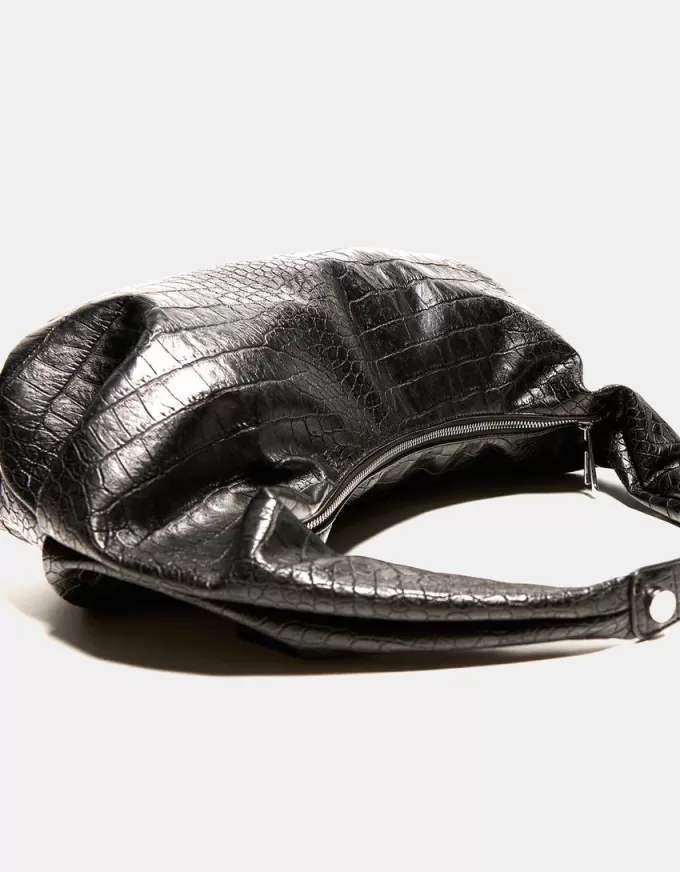 Maxi borsa effetto pelle