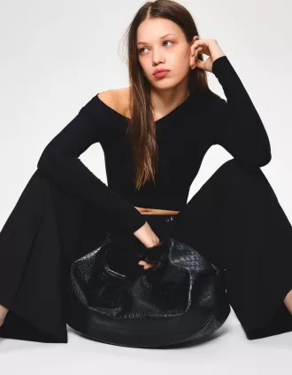 Maxi borsa effetto pelle