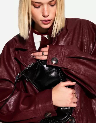 Mini borsa a mano effetto pelle