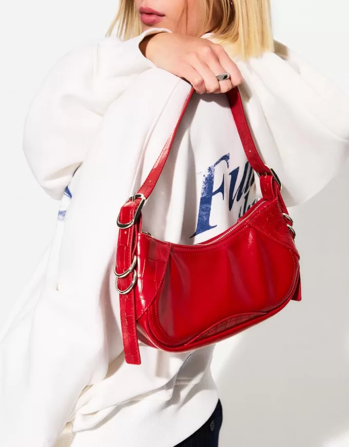 Mini borsa a mano effetto pelle