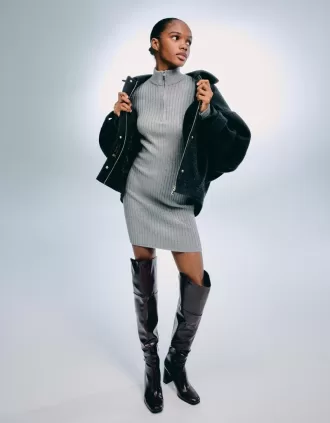 Miniabito a coste con cerniera