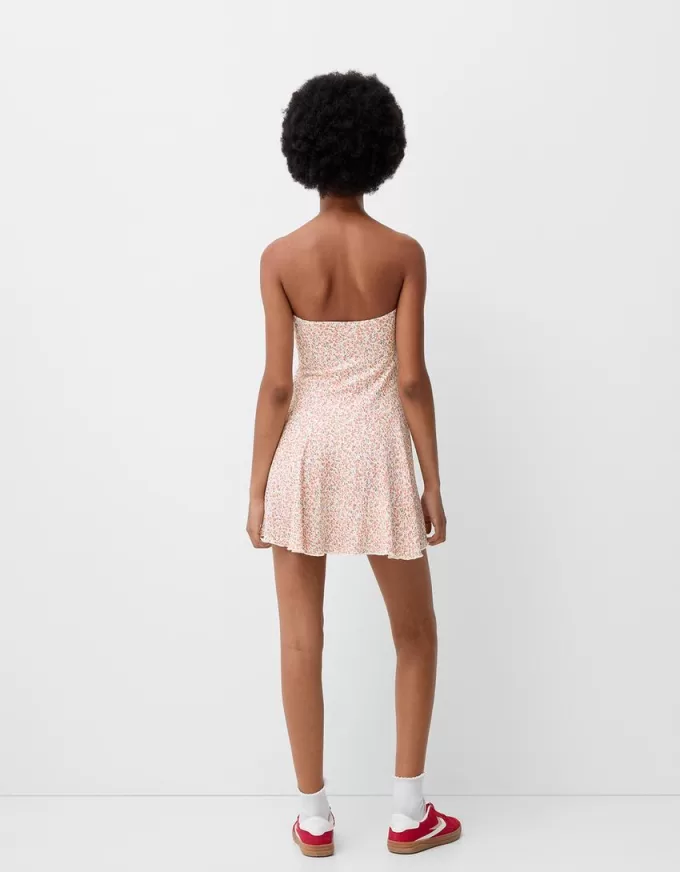 Miniabito a fascia in crêpe