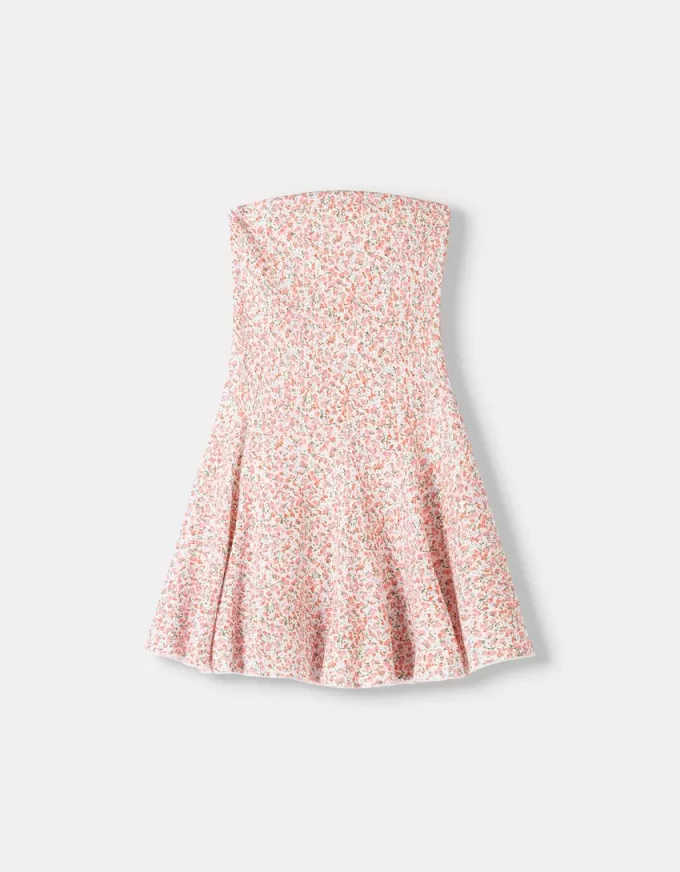 Miniabito a fascia in crêpe