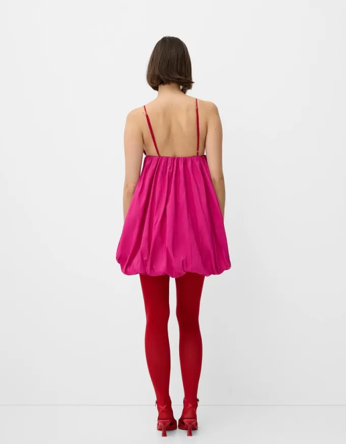 Miniabito a palloncino con spalline