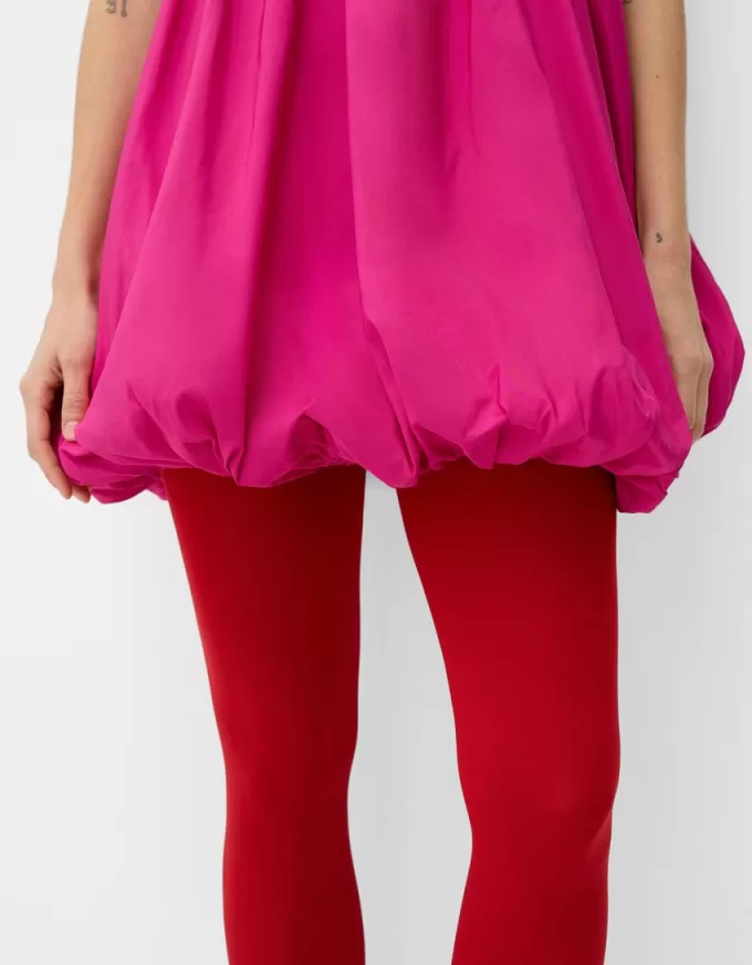 Miniabito a palloncino con spalline