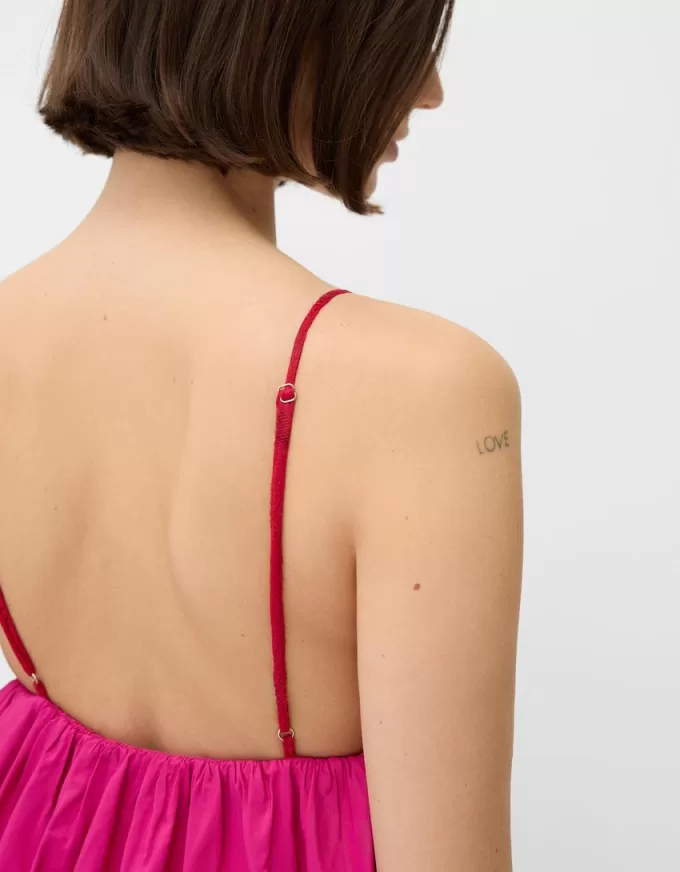 Miniabito a palloncino con spalline